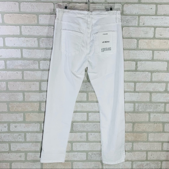 Frame NWT Le Beau Distressed High Rise Straight Leg Jeans Size 26 - Picture 12 of 12